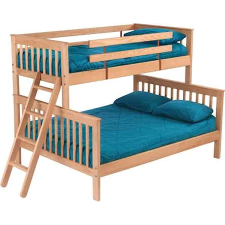 Mission-Style Twin Over Queen Bunk Bed